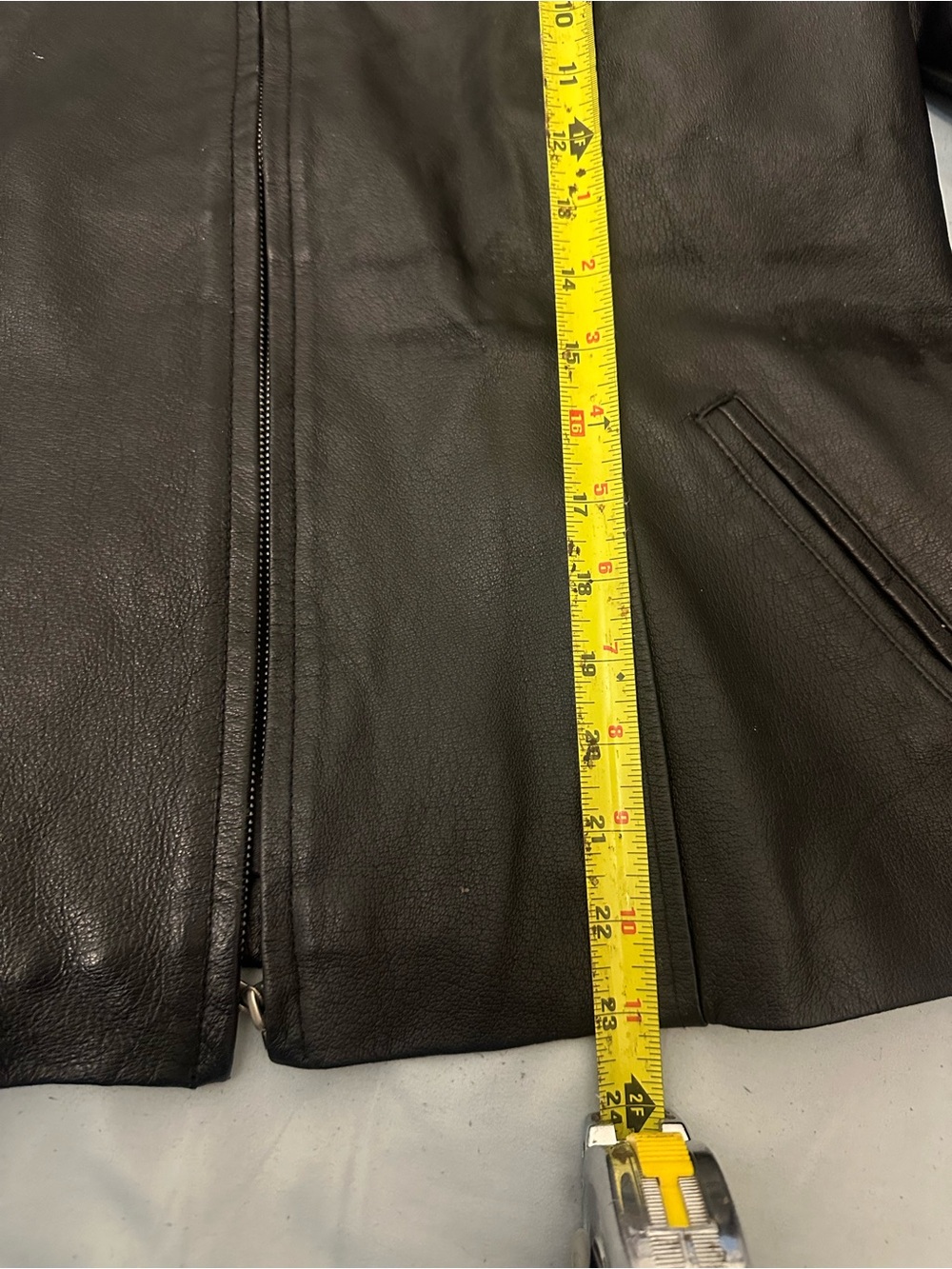 American Exchange Women's Black Leather Zip-Front Jacket - Picture 5 of 8